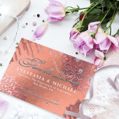 Rose Gold Foil Luxus Glam Stilvolle Hochzeit Save The Date