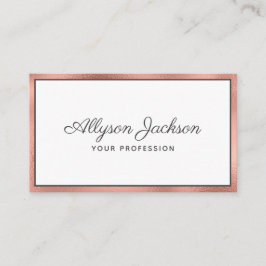 Rose Gold Foil Luxus Script Business Card Visitenkarte