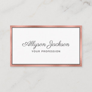Rose Gold Foil Luxus Script Business Card Visitenkarte