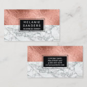 Rose Gold Foil | Marmor Visitenkarte (Vorne/Hinten)