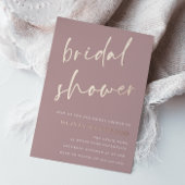 Rose Gold Foil Mauve Dusty Rosa Rose Brautparty Folieneinladung