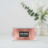 Rose Gold Foil | Metallgrenze Visitenkarte (Stehend Vorderseite)