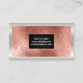 Rose Gold Foil | Metallgrenze Visitenkarte (Rückseite)