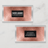 Rose Gold Foil | Metallgrenze Visitenkarte (Vorne/Hinten)