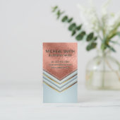 Rose Gold Foil Metallic | Luxusformen Visitenkarte (Stehend Vorderseite)