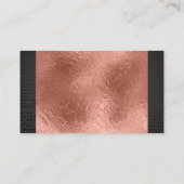 Rose Gold Foil Metallic Trim Visitenkarte (Rückseite)