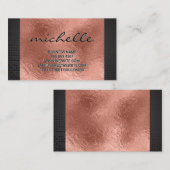 Rose Gold Foil Metallic Trim Visitenkarte (Vorne/Hinten)