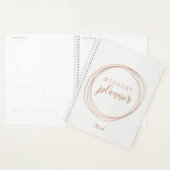 Rose Gold Foil Modernes Monogramm Name Student Planer (Anzeige)