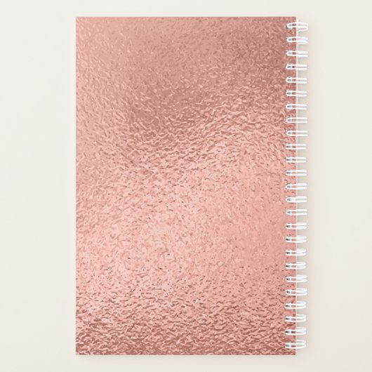Rose Gold Foil Nägel Terminbuch Planer (Rückseite)