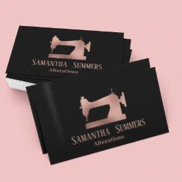 Rose Gold Foil Nähmaschinenwechsel Schneider Visitenkarte