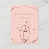 Rose Gold Foil Ohrring Display Card Visitenkarte (Vorderseite)