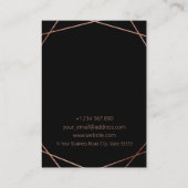 Rose Gold Foil Ohrring Display Card Visitenkarte (Rückseite)