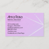 *~* Rose Gold Foil Rosa Blau Moderne Geometrie Visitenkarte (Rückseite)