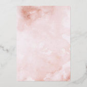 ROSE GOLD FOIL Rosa Brautparty Folieneinladung (Rückseite)