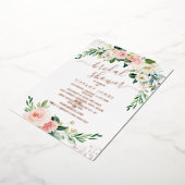 ROSE GOLD FOIL Rosa Brautparty Folieneinladung (Gedreht)