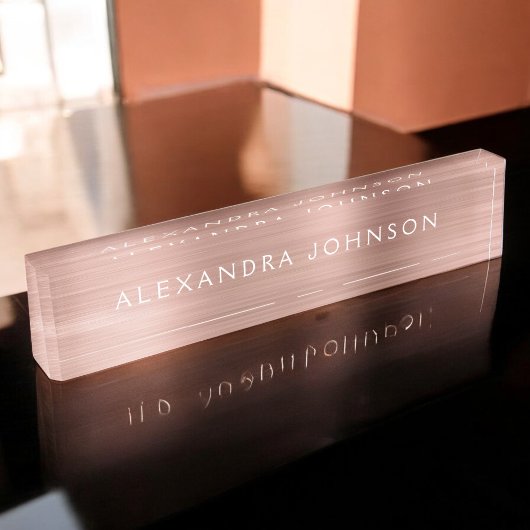 Rose Gold Foil | Rosa Metallic Namensplakette