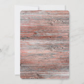 Rose Gold Foil Rustikales Holz - Oh Babydusche Einladung (Rückseite)