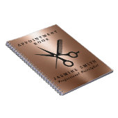 Rose-Gold-Foil-Schere und Comb-Logo Notizblock (Rechte Seite)