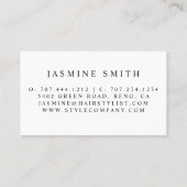 Rose-Gold-Foil-Schere und Comb-Logo Visitenkarte (Rückseite)