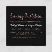 Rose Gold Foil & Script Abend Event Ticket (Vorderseite)