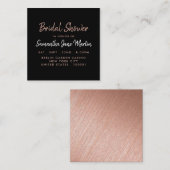 Rose Gold Foil & Script Brautparty Ticket (Vorne/Hinten)