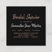 Rose Gold Foil & Script Brautparty Ticket (Vorderseite)
