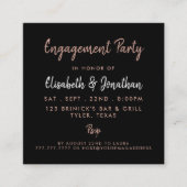 Rose Gold Foil & Script Engagement Party Ticket (Vorderseite)