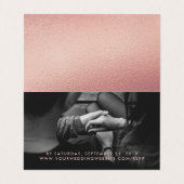 Rose Gold Foil Script Foto RSVP Karte (Innenseite Aufgefaltet)