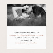 Rose Gold Foil Script Foto Save the Date Card Visitenkarten (Innenseite Aufgefaltet)