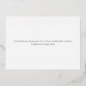 Rose Gold Foil Script Glitzer Danke Karte (Rückseite)