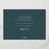 Rose Gold Foil Script Hochzeit Foto Danke Karte (Rückseite)