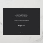 Rose Gold Foil Script Hochzeit Foto Danke Karte (Rückseite)