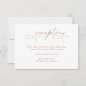 Rose Gold Foil Script Hochzeitskarte RSVP Karte (Vorderseite)