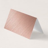 Rose Gold Foil Script Logo Business Danke Karte (Rückseite)