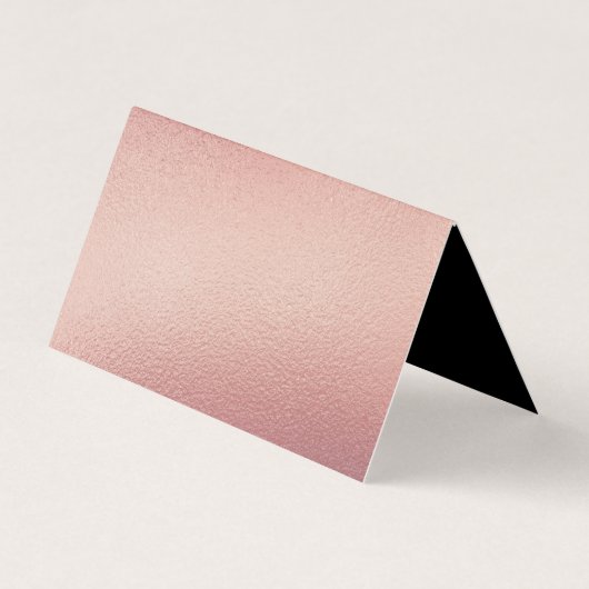 Rose Gold Foil Script Logo Business Danke Karte (Rückseite)