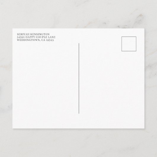 Rose Gold Foil Script Mehrfache Fotos Save the Dat Ankündigungspostkarte (Rückseite)