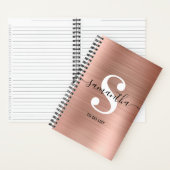 Rose Gold Foil Signature Monogramm klein für eine  Notizblock (Innen)