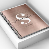 Rose Gold Foil Signature Monogramm klein für eine Notizblock