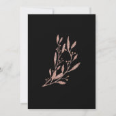 Rose Gold Foil speichern Datum Karten schwarz (Rückseite)