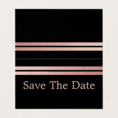Rose Gold Foil Streifen, Foto Save the Date Karte (Außenseite Aufgefaltet)