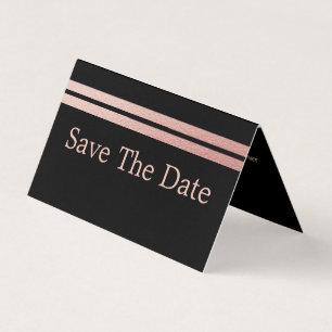 Rose Gold Foil Streifen, Foto Save the Date Karte