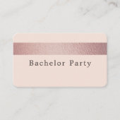 Rose Gold Foil Strip, Bachelor Party Ticket (Vorderseite)