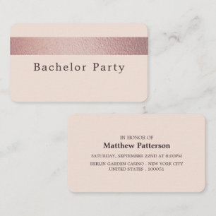 Rose Gold Foil Strip, Bachelor Party Ticket