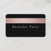 Rose Gold Foil Strip, Bachelor Party Ticket (Vorderseite)