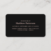 Rose Gold Foil Strip, Bachelor Party Ticket (Rückseite)