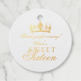 Rose Gold Foil Sweet 16 Sparkle Geburtstag Geschenkanhänger