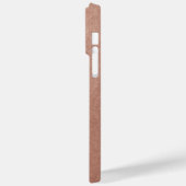 Rose Gold Foil Textur Foto Monogram Case-Mate iPhone Hülle (Rückseite / Links)