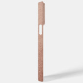 Rose Gold Foil Textur Foto Monogram Case-Mate iPhone Hülle (Rückseite / Rechts)