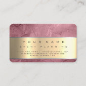 Rose Gold Foil Texture Foil Metal Pink Visitenkarte (Vorderseite)