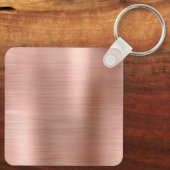 Rose Gold Foil Three Letter Monogram Schlüsselanhänger (Rückseite)